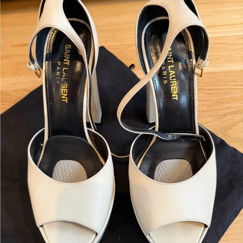 Saint Laurent Pearl Jodie Platform Heels